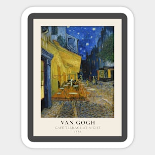 Vincent Van Gogh Famous Cafe Terrace at Night Sticker